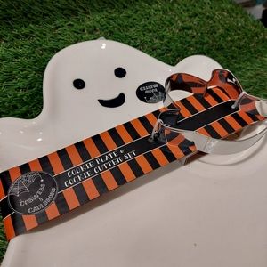 Halloween Ghost Cookie Tray w/ Cookie Cutter